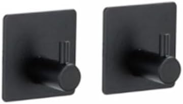IsolaY Robe Hook Towel Rail Bath Set Black Stainless Steel