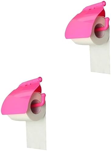 DOITOOL 2Pack Box Toilet Paper Roll Holder Suction Cup Wall-Mounted