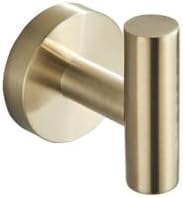 40cm Brushed Gold Bathroom Towel Bar Set with attached hooks