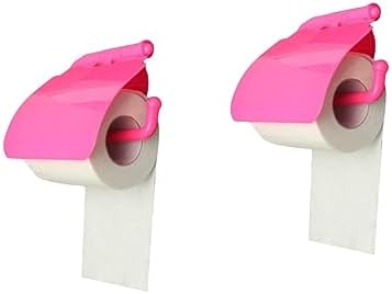 DOITOOL 2Pack Box Toilet Paper Roll Holder Suction Cup Wall-Mounted