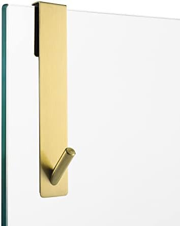 Simtive 3-Piece 7-inch Extendable shower door hooks Anti-Scratch No Drilling Durable 3-Pack for Frameless Glass Doors