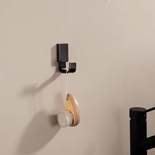 BigBig Home Rust-Resistant Bronze Towel Hooks Oil Rubbed Bathroom Wall-Mounted Space-Saving 4-Pack