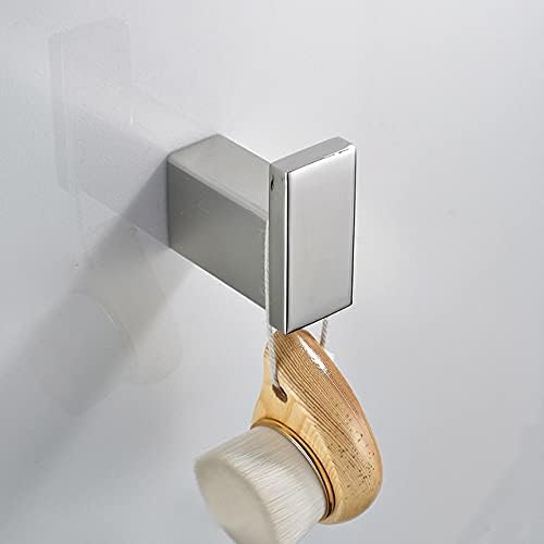 Premium Chrome Steel Bathroom Hook Set Modern Safe Design