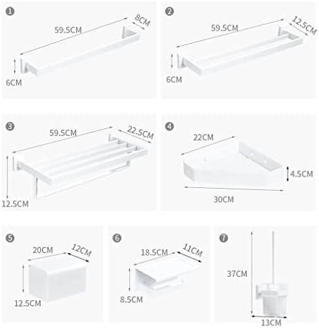 Perfect Bathroom Towel Tissue Holder Set White Matte Design