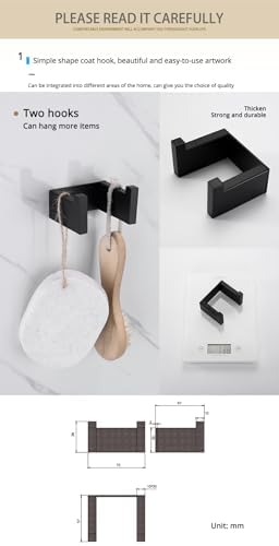 Matte Black Bathroom Accessories Set