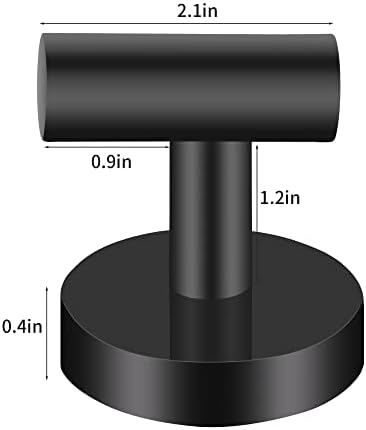 Hinmood 4-Piece Wall-Mounted Robe Towel Hooks Matte Black High-Quality Stainless Steel