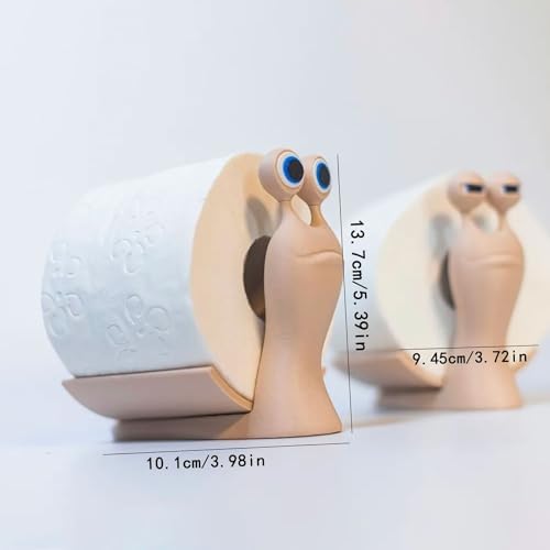 Get creative with Toilet Paper A Funny Sheep-Free Standing Bathroom Holder for Home Decor Snail with Big Eyes 1PCS