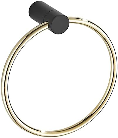 Sturdy Towel Rail Towel Holder for Bathroom with Sleek Round Design Stainless Steel Black Gold Color