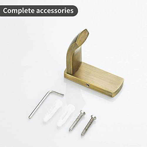 BigBig Home 2-Piece Gold-Coat Brass Towel Hook