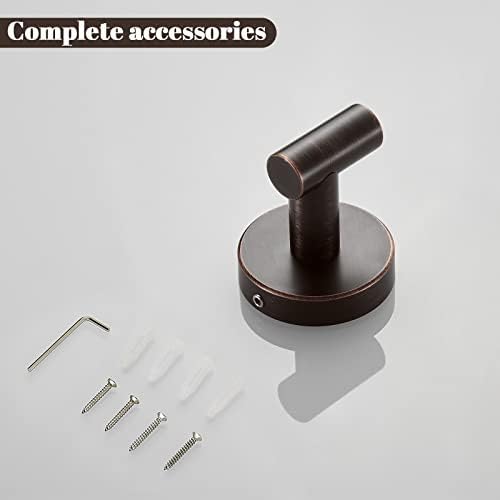 BigBig Home Bronze Robe Hook Oil Rubbed Rust-Proof 6-Pack