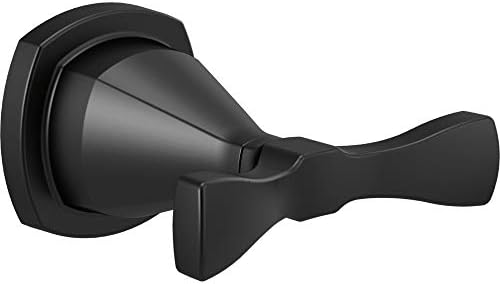 Matte Black Stryke Towel Hook Double