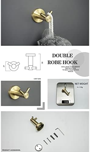 AnnBKA Double Towel Bar Kit Brushed Gold Bathroom Accessory Set