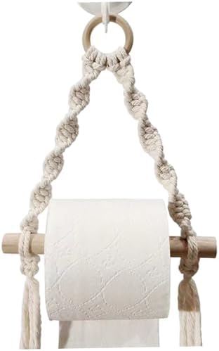 Cute Boho-Style Toilet Paper Towel Organizer