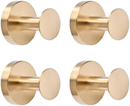 NEWRAIN 4-Pack Modern Towel Hangers for Bathroom Durable Easy to Install