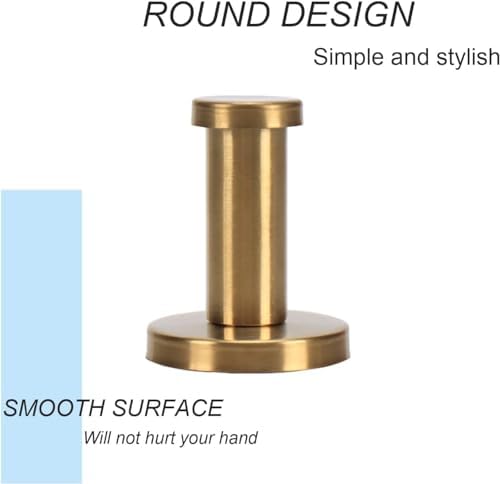 Gold Stainless Steel 10-Piece Bathroom Towel Hook Set with Wall Bracket - Durable for Bathroom Kitchen Bedroom