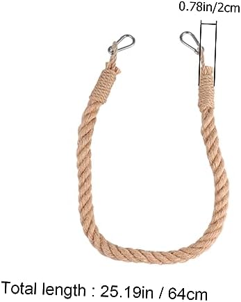 Bathroom Hanging Jute Rope Holder Space-Saving Black
