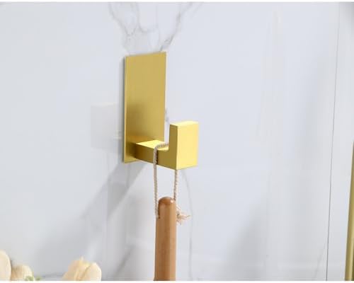 IsolaY Gold Punctured Towel Rail Hook Stainless Steel for Bathroom