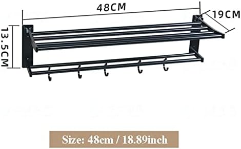 ALDEPO Aluminum Towel Rail Wall-Mounted Towel Hanger for Bathroom Home Use