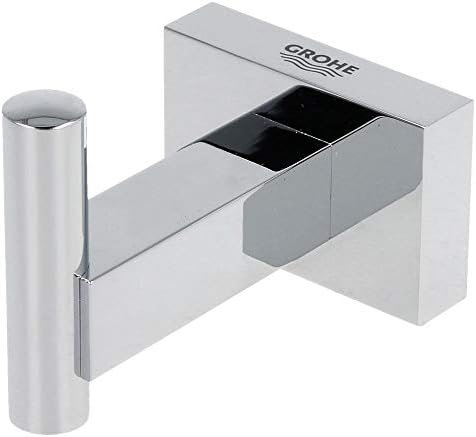 Grohe 40511001 Essentials Cube Robe Hook Scratch-Resistant Tarnish-Proof