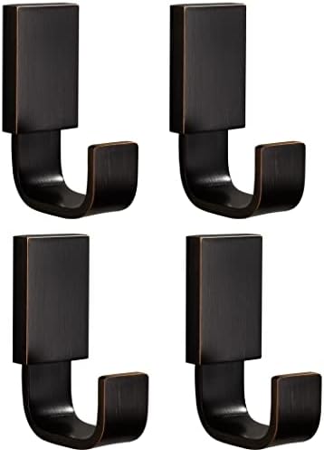 BigBig Home Rust-Resistant Bronze Towel Hooks Oil Rubbed Bathroom Wall-Mounted Space-Saving 4-Pack
