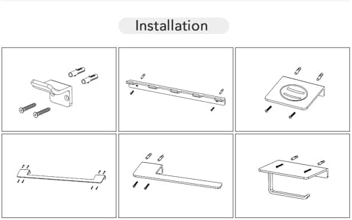 IsolaY Modern Bathroom Hardware Set - Black Robe Hook and More