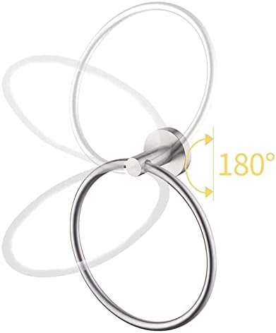 Gold Towel Round Wall-Mounted Towel Holder Stainless Steel Brushed Nickel