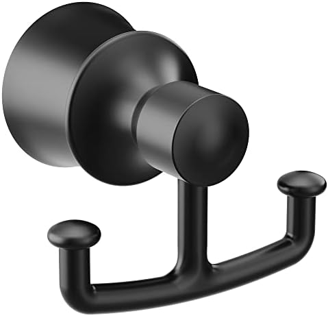 Durable Matte Black Bistand Robe Towel Hook with Space Saving Security