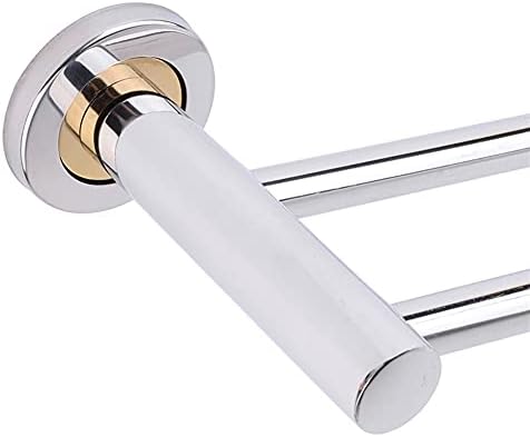 Sturdy 50x14cm Stainless Steel Towel Bar Double Bar Bathroom Rack Wall-Mounted Towel Holder