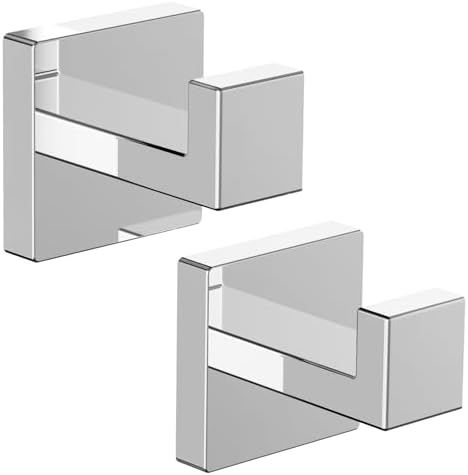 HITSLAM Wall-Mounted Chrome Towel Hook Stainless Steel Easy to Install
