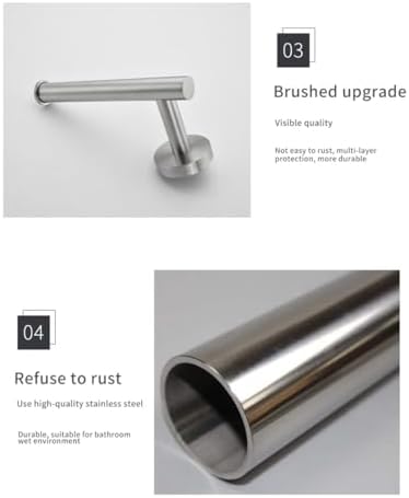 IsolaY brushed stainless steel round wall rack towel clothes hook