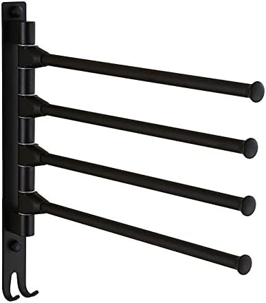 Effortless Black Towel Rail for Bathroom Installation