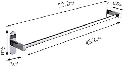 Premium Stainless Steel 50cm Towel Rack Wall-Mounted No Drilling Rustproof