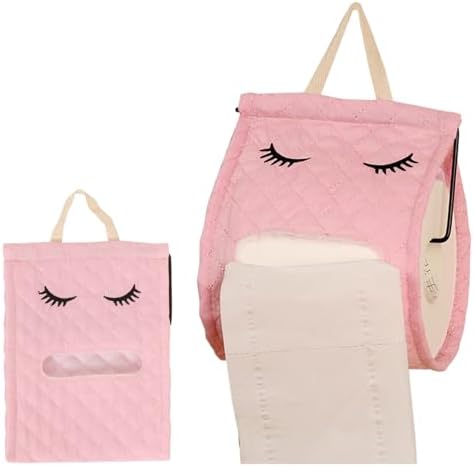 Cotton Cute Eyelash Shape Toilet Roll Organizer for Bathroom Kitchen