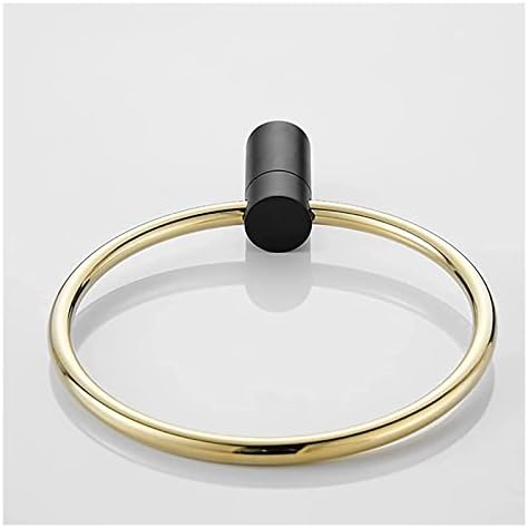 Sturdy Towel Rail Towel Holder for Bathroom with Sleek Round Design Stainless Steel Black Gold Color