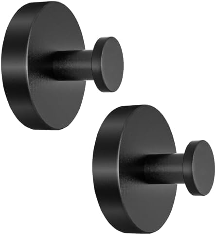 2Pack Suction Cup Towel Hook Set for Bathroom Heavy Duty Compact Design No Drilling Required