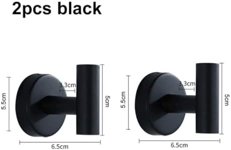 Black Stainless Steel Towel Rail Bar Rack for Use in the Bathroom