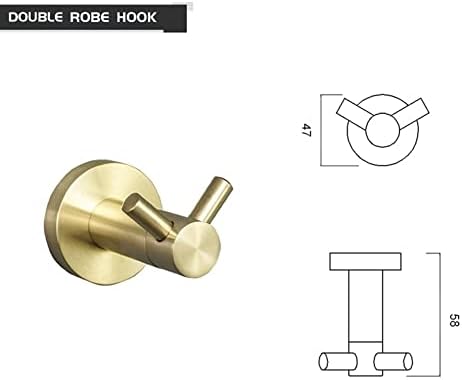 AnnBKA Double Towel Bar Kit Brushed Gold Bathroom Accessory Set