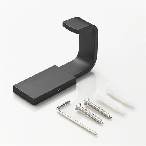 Flybath 5-Piece Coat Hook Brass Robe Towel Hooks Contemporary Style Matte Black Finish