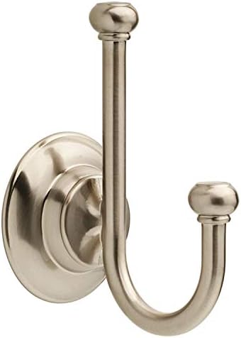 Delta SpotShield Double Towel Hook Brushed Nickel Durable Easy to Install