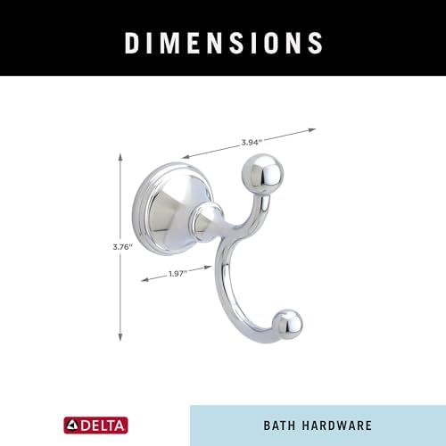 Double Robe Hook Polished Chrome
