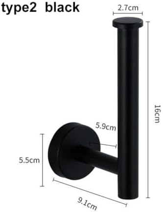 IsolaY Robe Hook Towel Rail Bar Rack Black Stainless Steel Bathroom Accessories