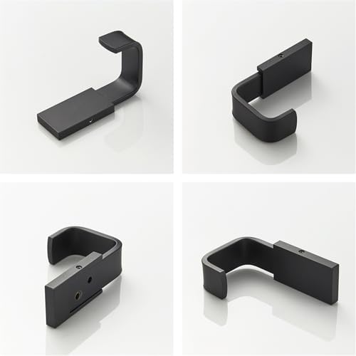 Flybath 5-Piece Coat Hook Brass Robe Towel Hooks Contemporary Style Matte Black Finish