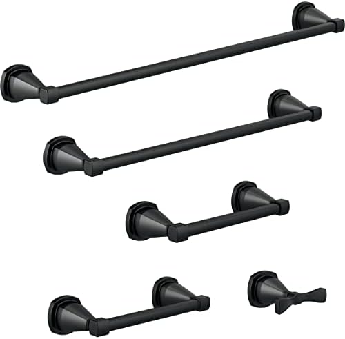 Matte Black Stryke Towel Hook Double