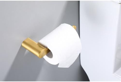 IsolaY Brushed Gold Bathroom Accessories Sets 4-Piece Wall-Mounted Towel Bar Set