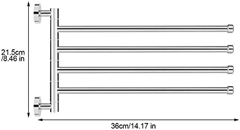 ANNBKA Stainless Steel Rotating Towel Bar 4 Swivel Bars
