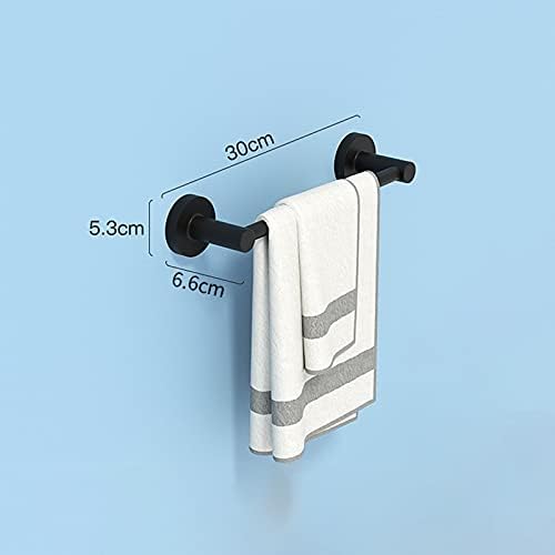 Install-Easy Durable Stainless Steel Towel Rack Black 30-100cm