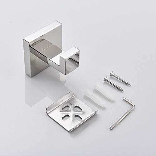 Premium Chrome Bath Towel Holder Set with Chrome Robe Hook
