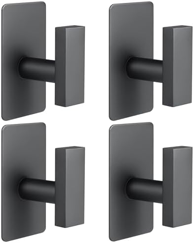 JAAWANMatte Black Stainless Steel Towel Hook Set
