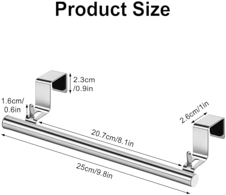 Stainless Steel Over-the-Door Towel Rack