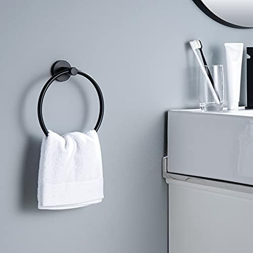 KES Matte Black Towel Ring